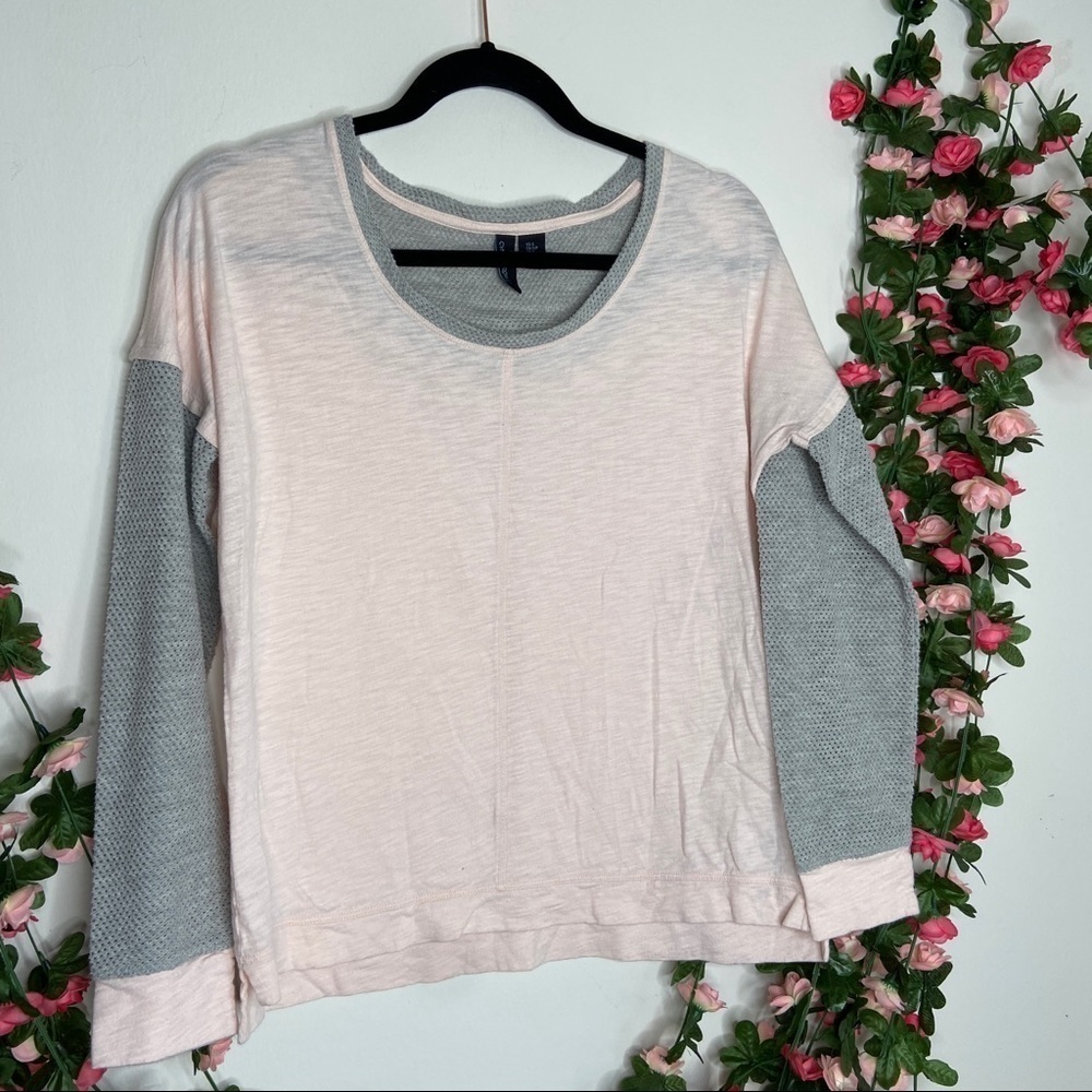 Cynthia Rowley Womens Pink Gray Blouse small